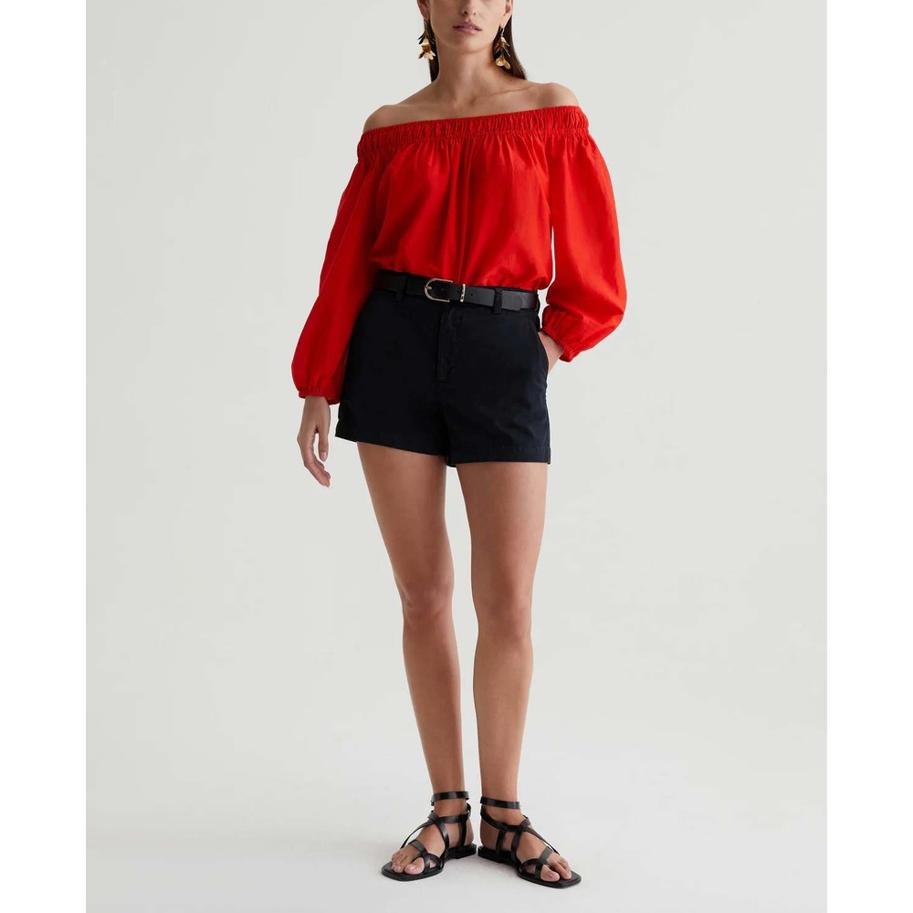 AG Adriano Goldschmied Caden Short Tailored Fit Black Cotton Size 28